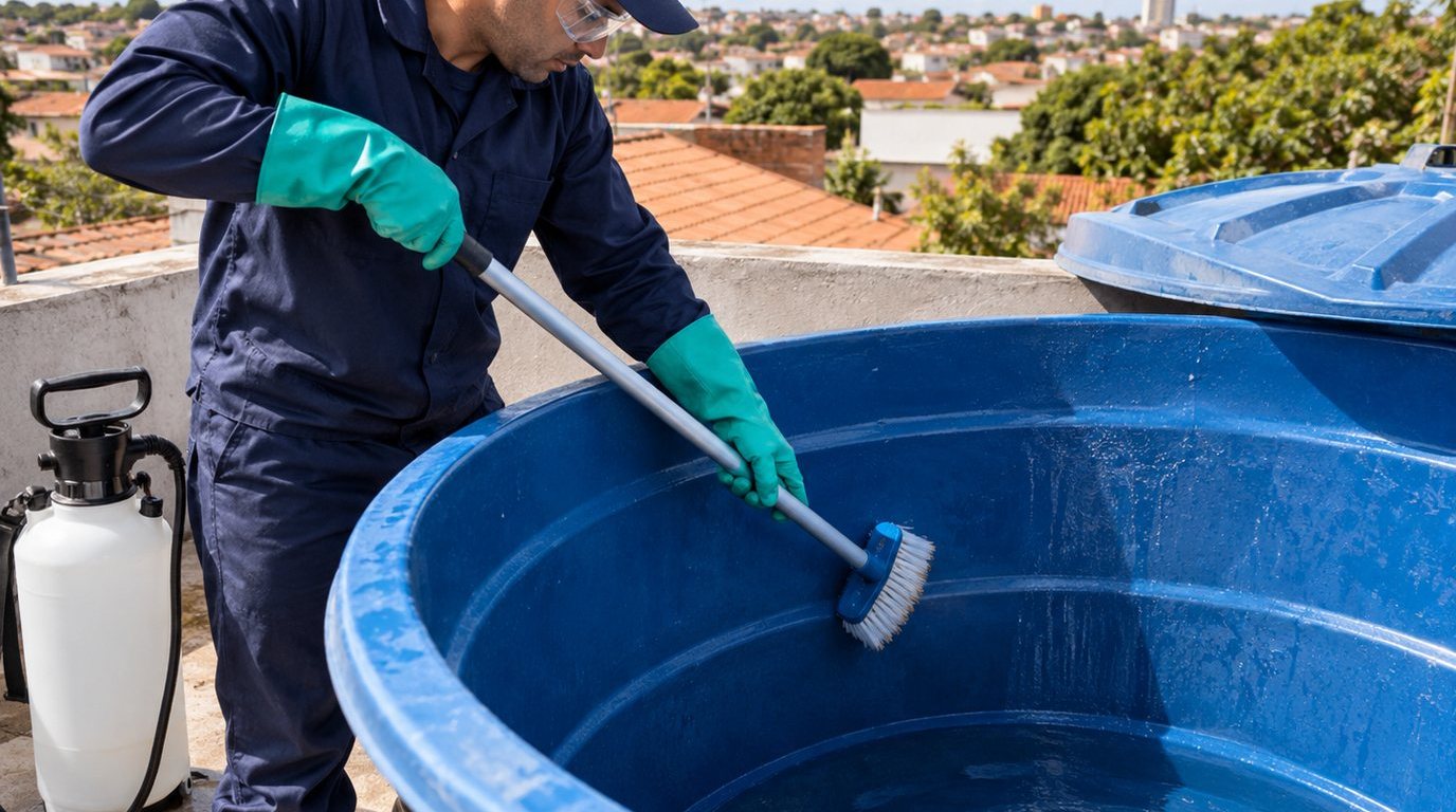 Higienização e Desinfecção da Caixa d'Água em Franca‑SP