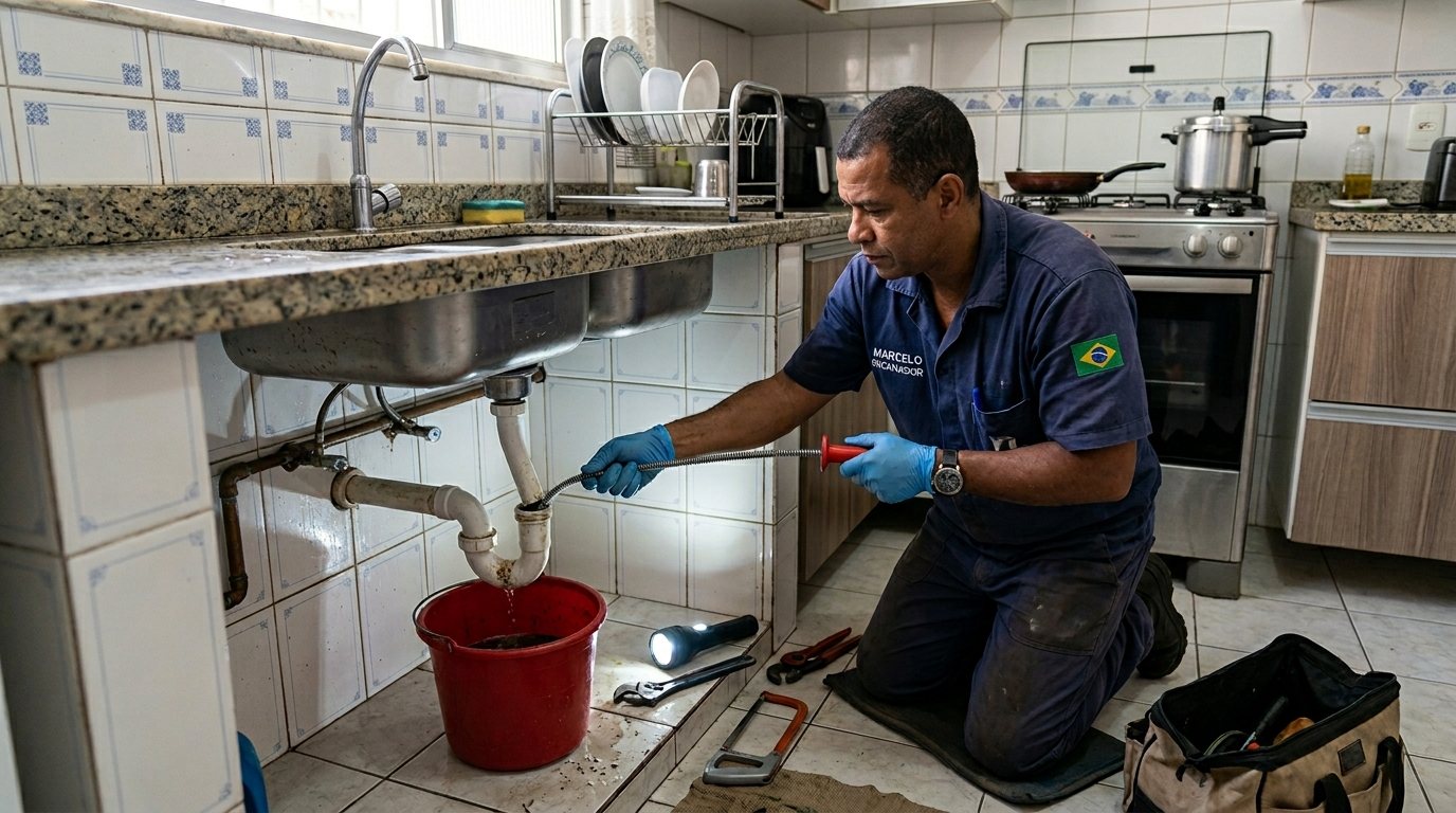 Ligação da Pia da Cozinha em Franca‑SP