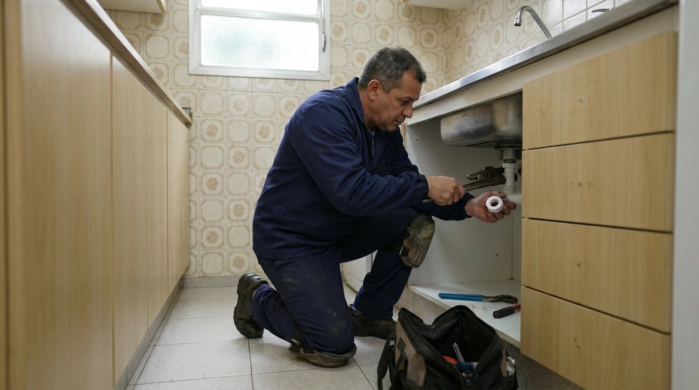 Reparo Hidráulico na Cozinha em Franca‑SP